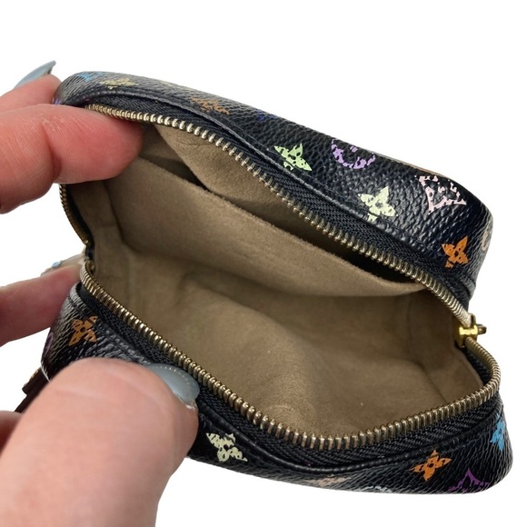Authentic Louis Vuitton Black Murakami Wapity Multicolor Accessory Case Pouch - Picture 5 of 16